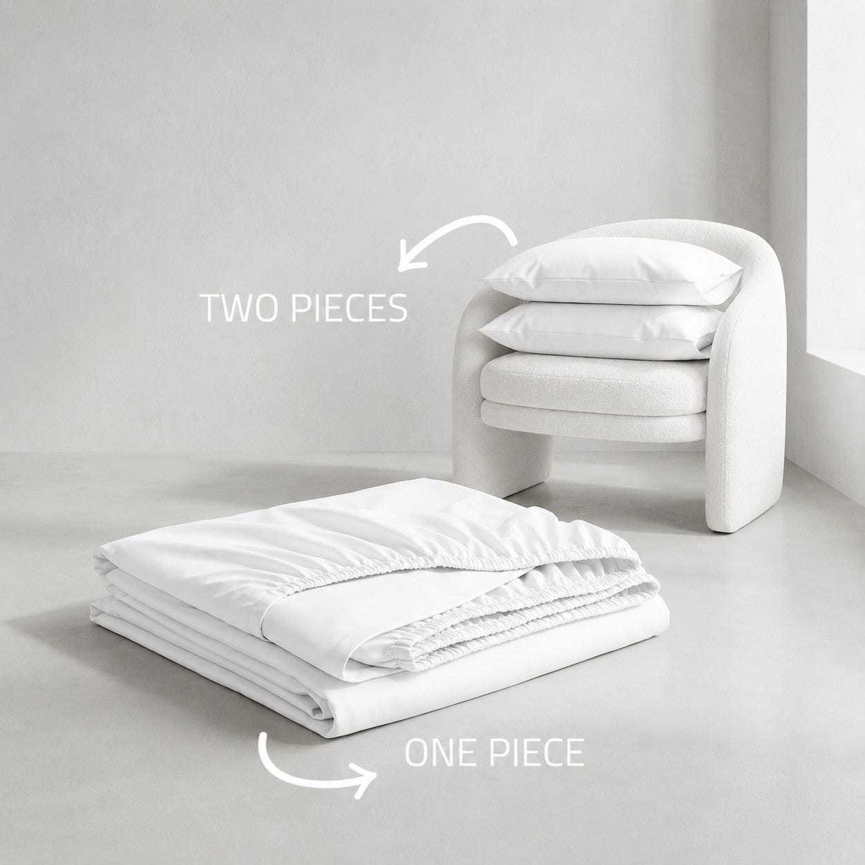 Prime Collection 300 TC Fitted Sheet Set 3 160*200+35 W 2 P/Case 50*70