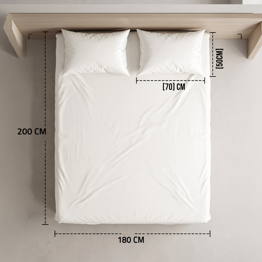 Hotel section 600 TC plain Fitted Sheet Set 3 180*200+35 W 2 P/Case 50*70