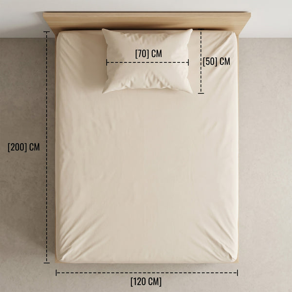 Prime Collection 300 TC Fitted Sheet Set 2 120*200+35 W 1 P/Case 50*70