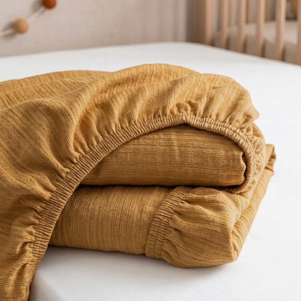 Double Fitted Sheet Set 3 PCS. 160x200+30CM.+2 Pillow Cases 50x70cm -1002