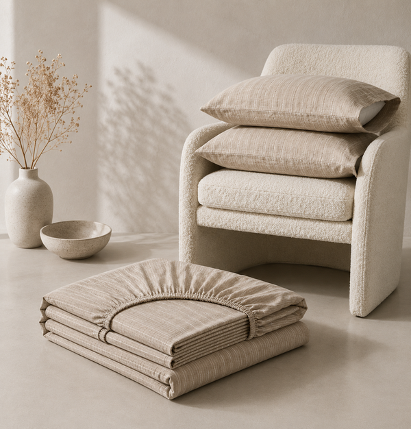 Single Fitted Sheet Set 3 PCS. 120x200+30CM.+2 Pillow Cases 50x70cm -1004