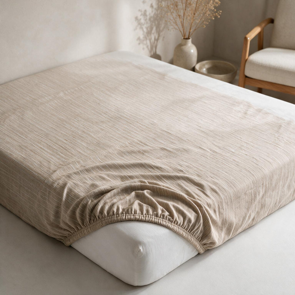 Single Fitted Sheet Set 3 PCS. 120x200+30CM.+2 Pillow Cases 50x70cm -1004