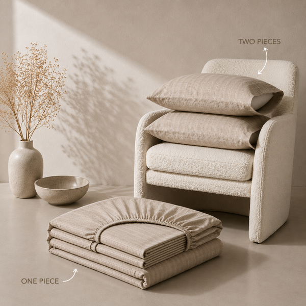 King Fitted Sheet Set 3 PCS. 180x200+30CM.+2 Pillow Cases 50x70cm -1004