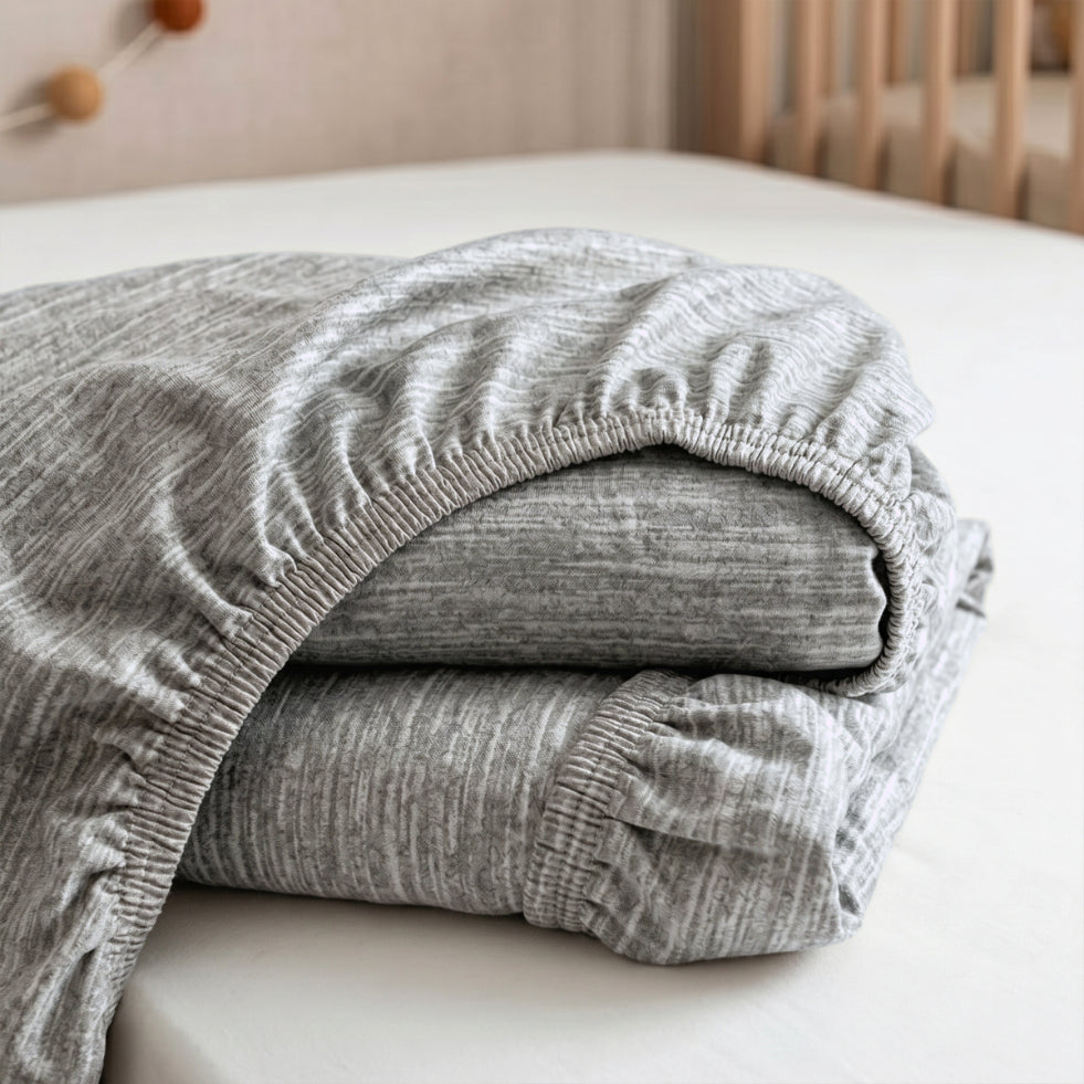 Single Fitted Sheet Set 3 PCS. 120x200+30CM.+2 Pillow Cases 50x70cm -1005