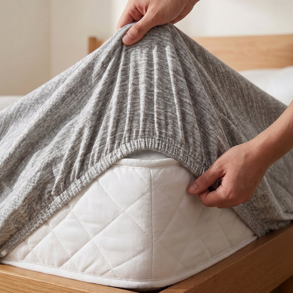 Single Fitted Sheet Set 3 PCS. 120x200+30CM.+2 Pillow Cases 50x70cm -1005