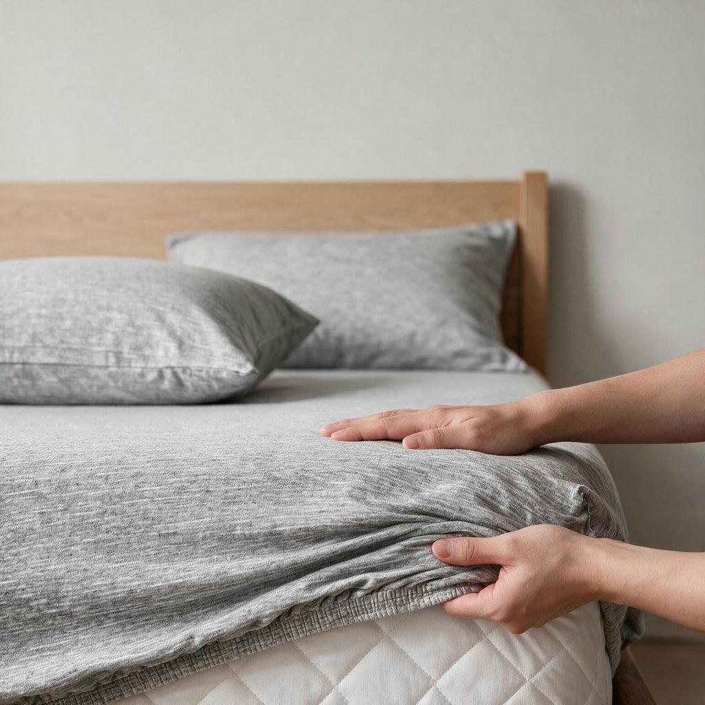 Single Fitted Sheet Set 3 PCS. 120x200+30CM.+2 Pillow Cases 50x70cm -1005
