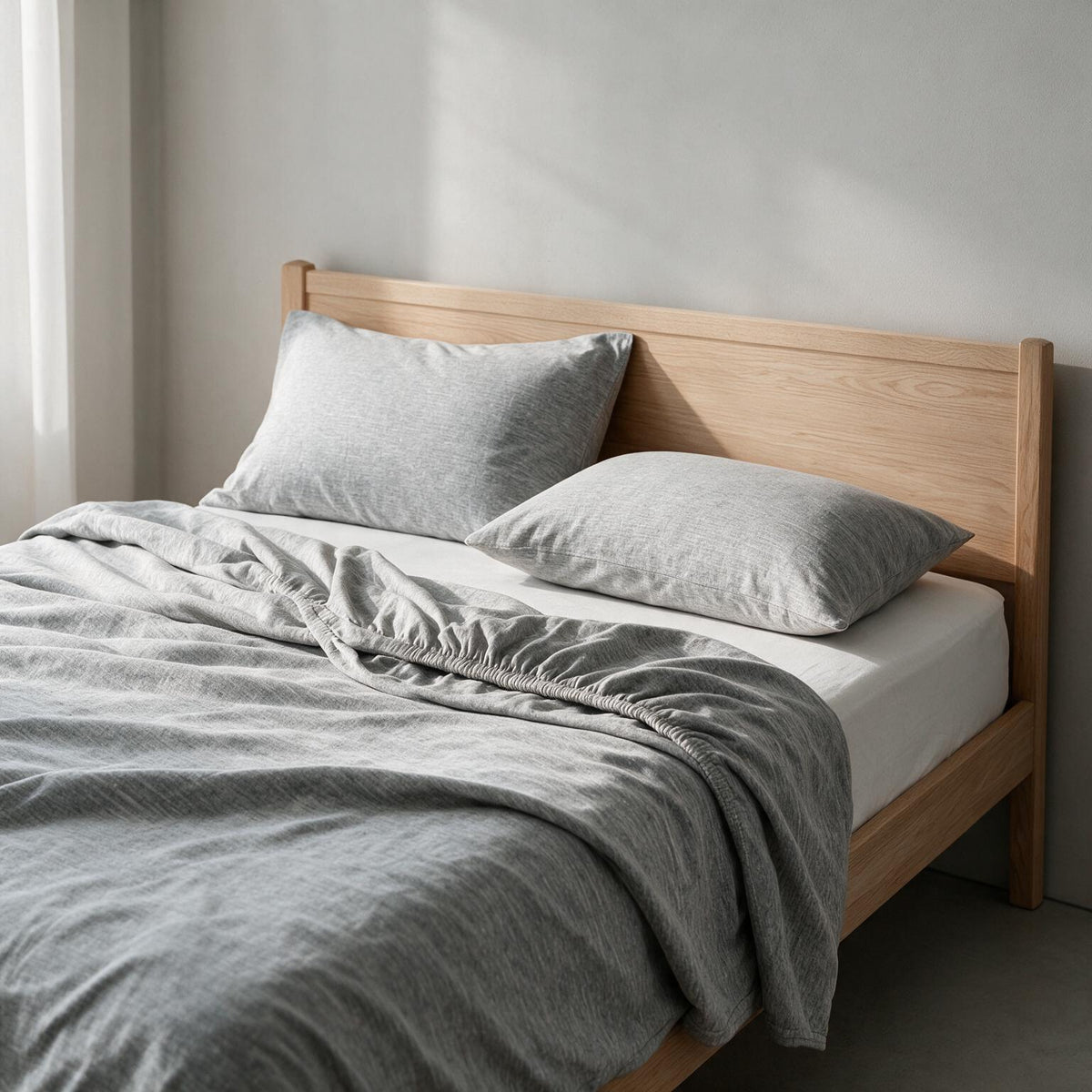 Single Fitted Sheet Set 3 PCS. 120x200+30CM.+2 Pillow Cases 50x70cm -1005