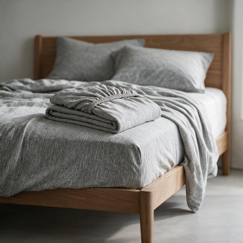 Double Fitted Sheet Set 3 PCS. 160x200+30CM.+2 Pillow Cases 50x70cm -1005