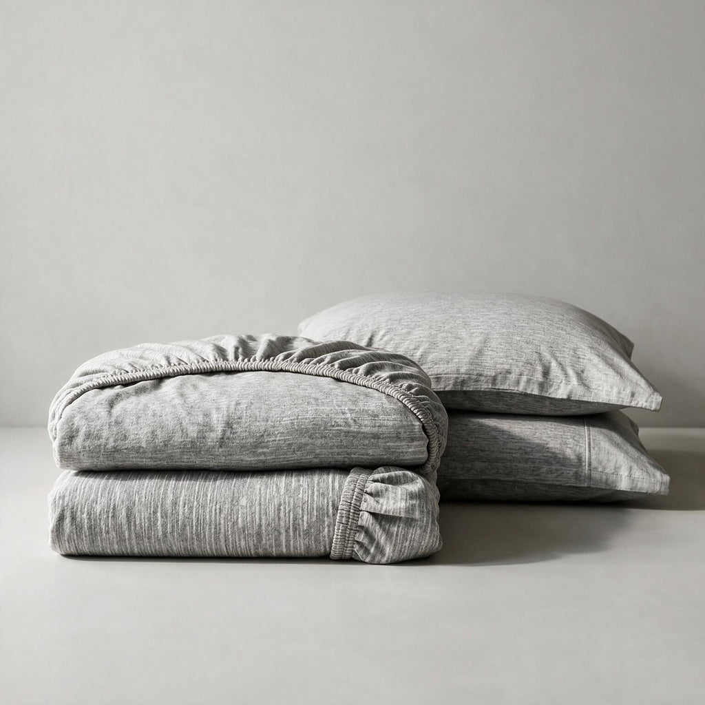 Double Fitted Sheet Set 3 PCS. 160x200+30CM.+2 Pillow Cases 50x70cm -1005