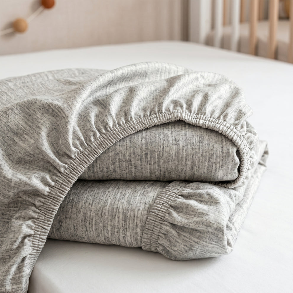 Double Fitted Sheet Set 3 PCS. 160x200+30CM.+2 Pillow Cases 50x70cm -1009