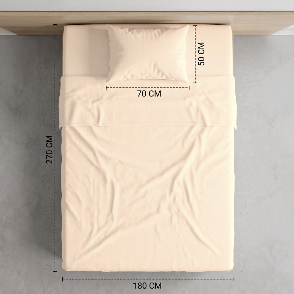 Embossed Flat Sheet Set 2 180*270 W 1 P/Case 50*70