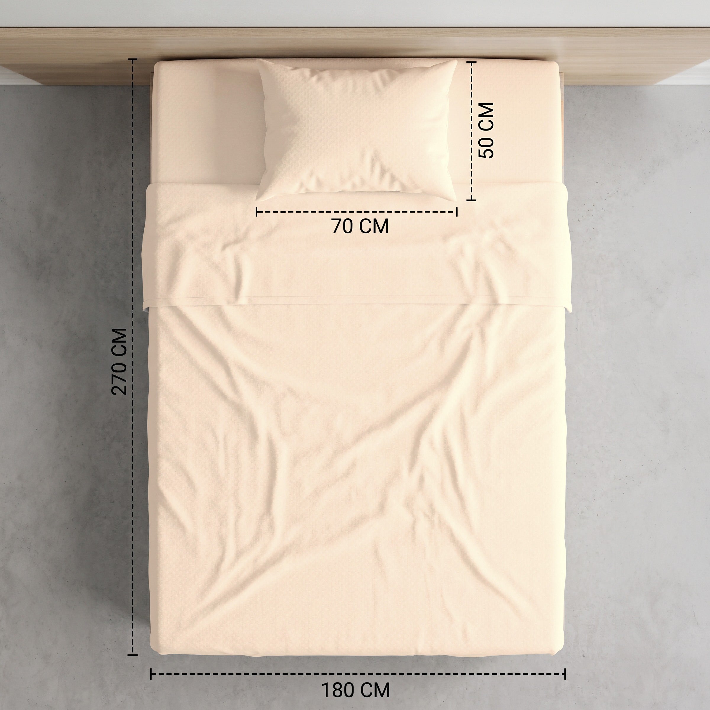 Embossed Flat Sheet Set 2 180*270 W 1 P/Case 50*70