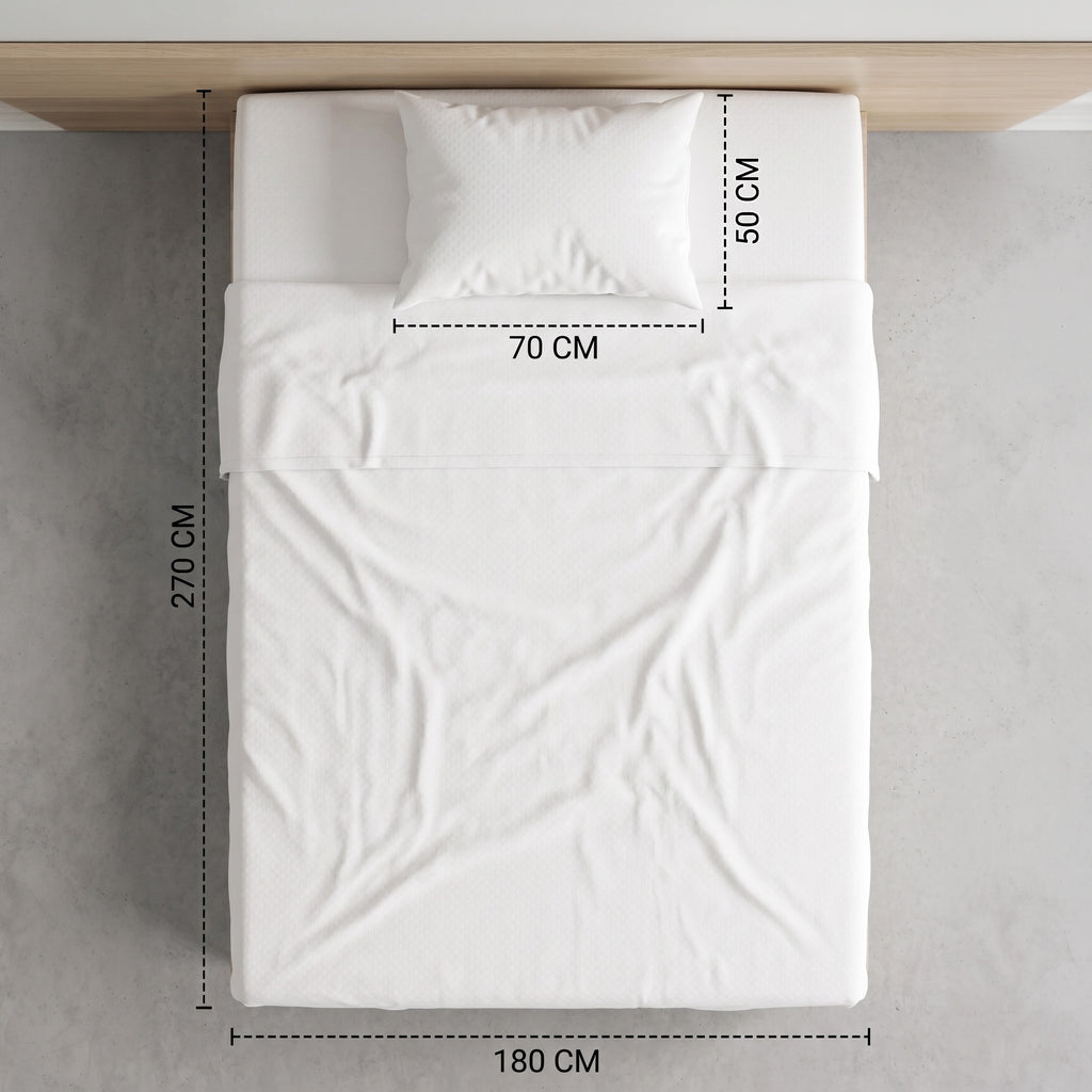 Embossed Flat Sheet Set 2 180*270 W 1 P/Case 50*70