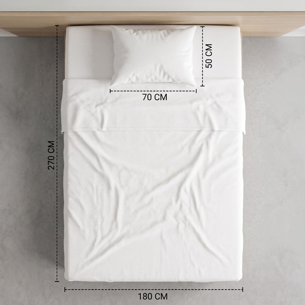 Embossed Flat Sheet Set 2 180*270 W 1 P/Case 50*70