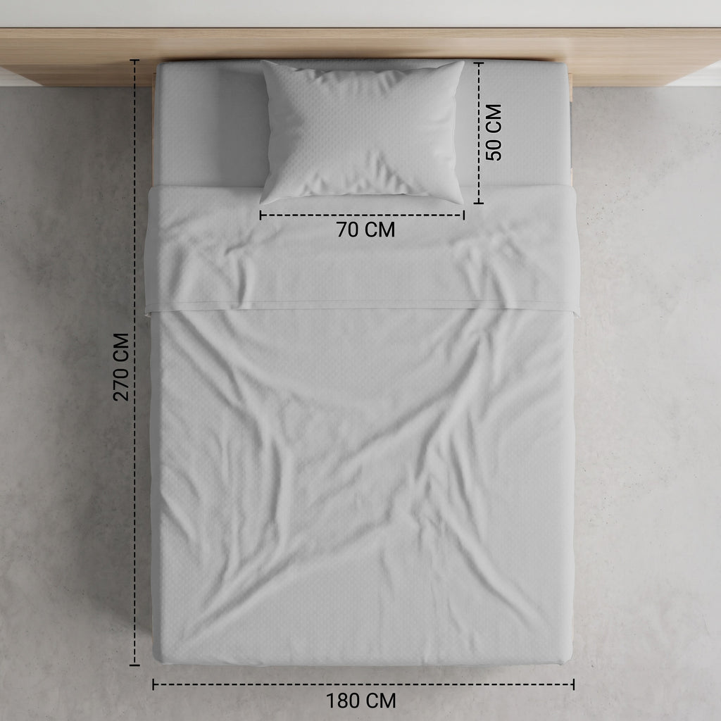 Embossed Flat Sheet Set 2 180*270 W 1 P/Case 50*70
