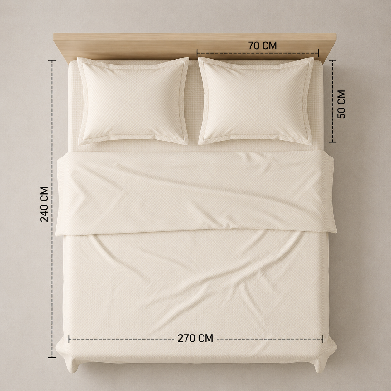 Embossed Flat Sheet Set 3 240*270 W 2 P/Case 50*70