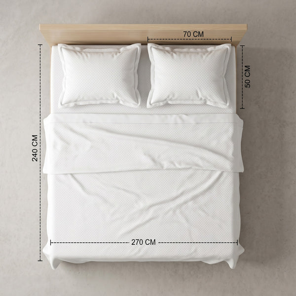 Embossed Flat Sheet Set 3 240*270 W 2 P/Case 50*70