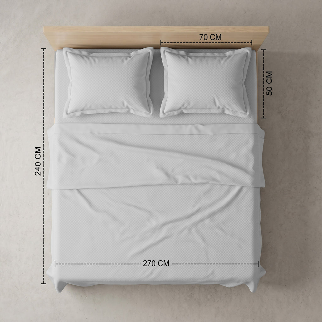 Embossed Flat Sheet Set 3 240*270 W 2 P/Case 50*70