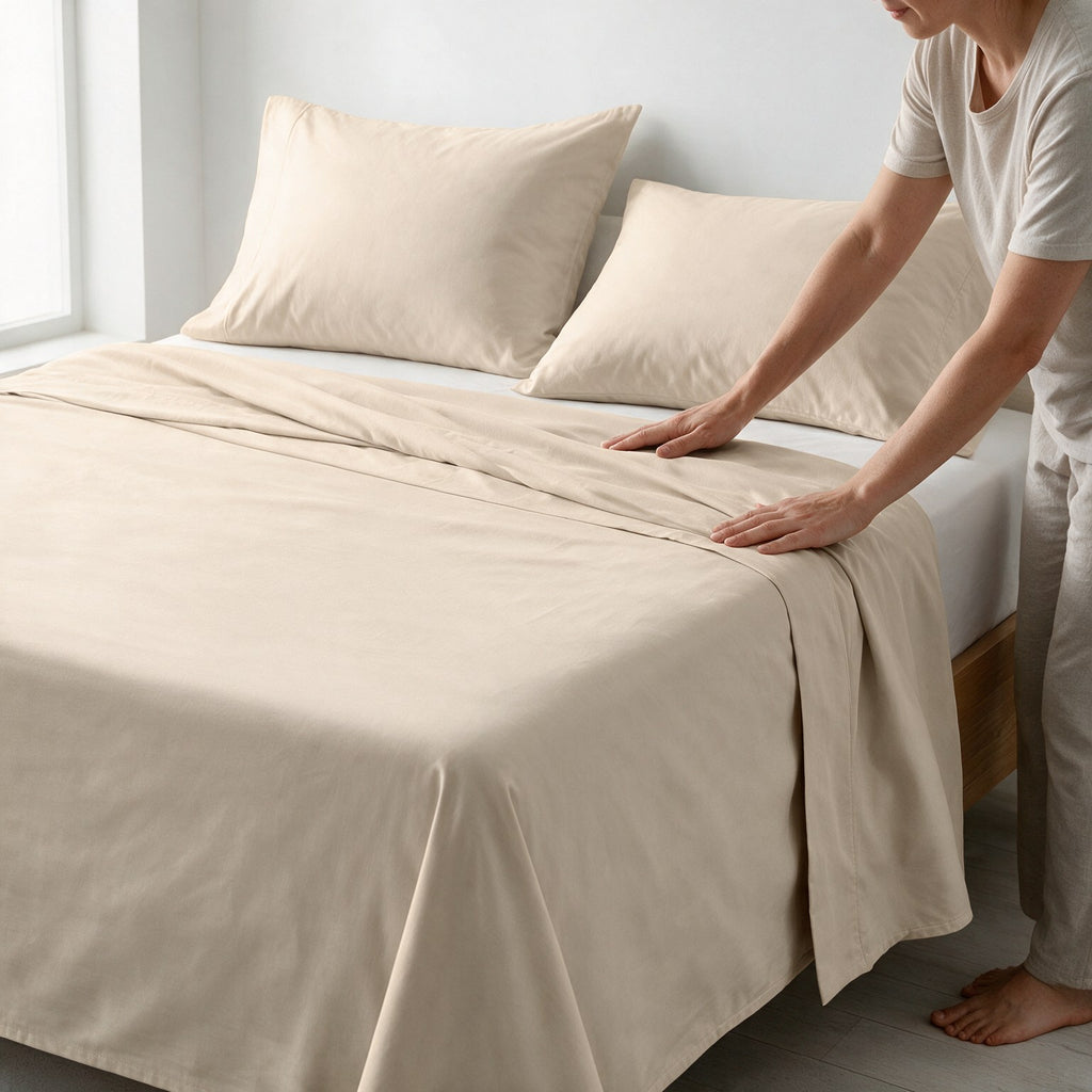 Hotel section 600 TC plain Flat Sheet Set 2 180*270 W 1 P/Case 50*70