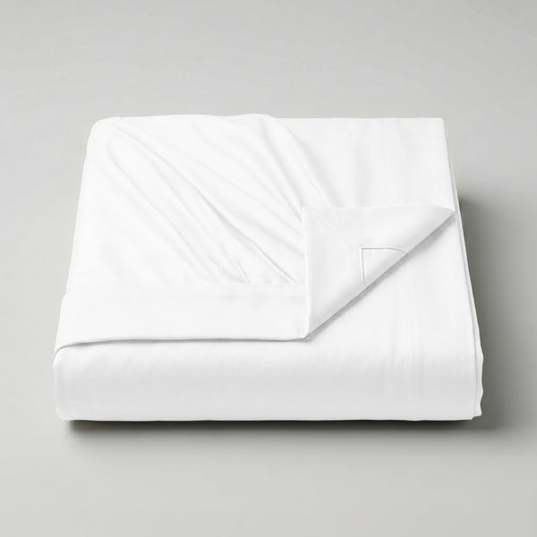 Hotel section 600 TC plain Flat Sheet Set 2 180*270 W 1 P/Case 50*70