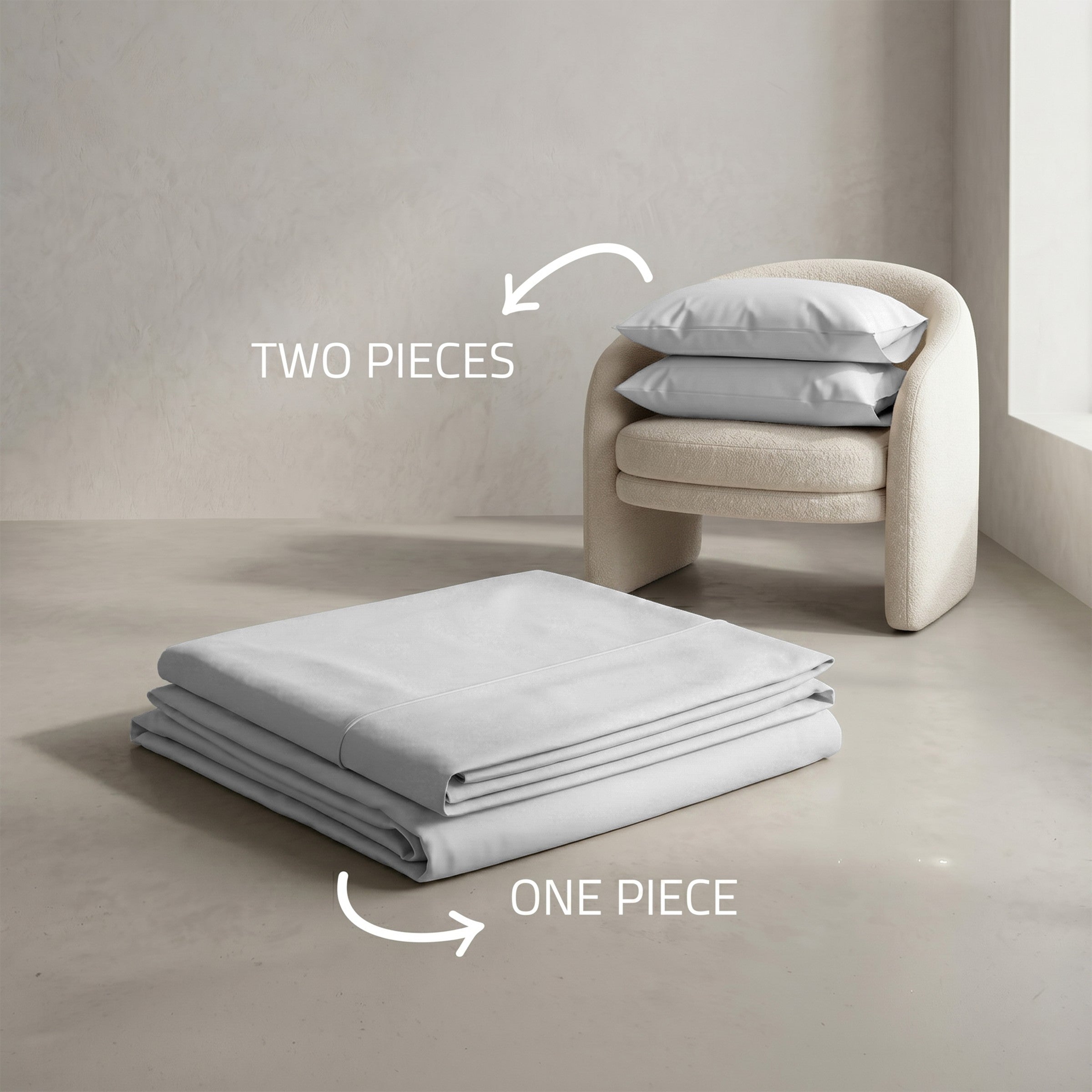 Hotel section 600 TC plain Flat Sheet Set 3 240*270 W 2 P/Case 50*70