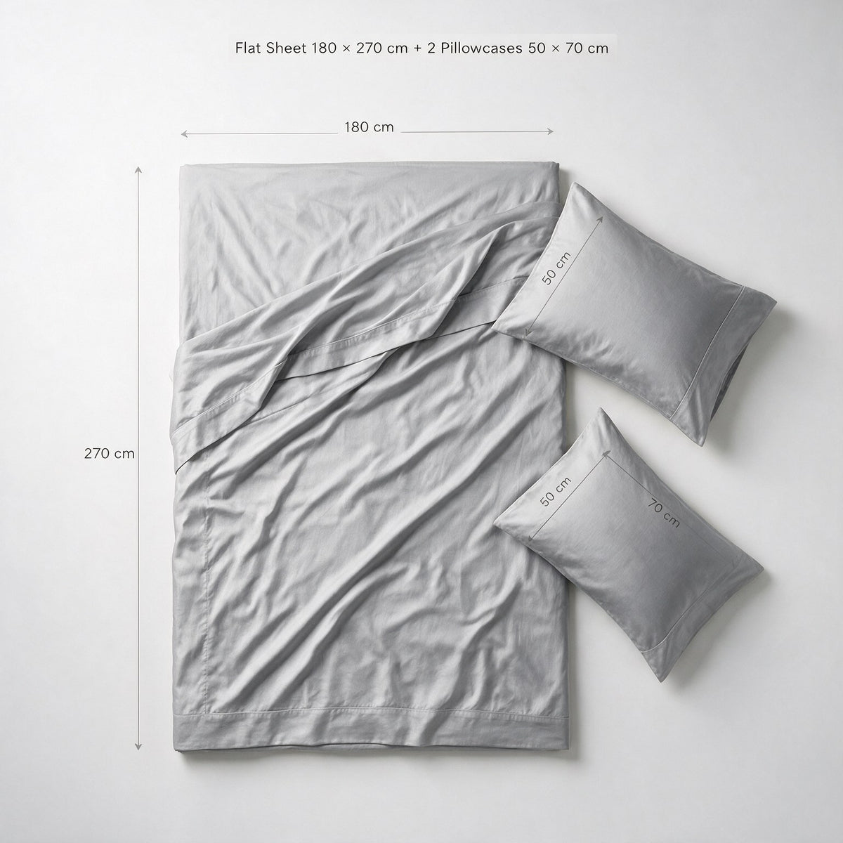 Flat Sheet Hotel Cotton 600 TC Set - 180×270 / 240×270 cm