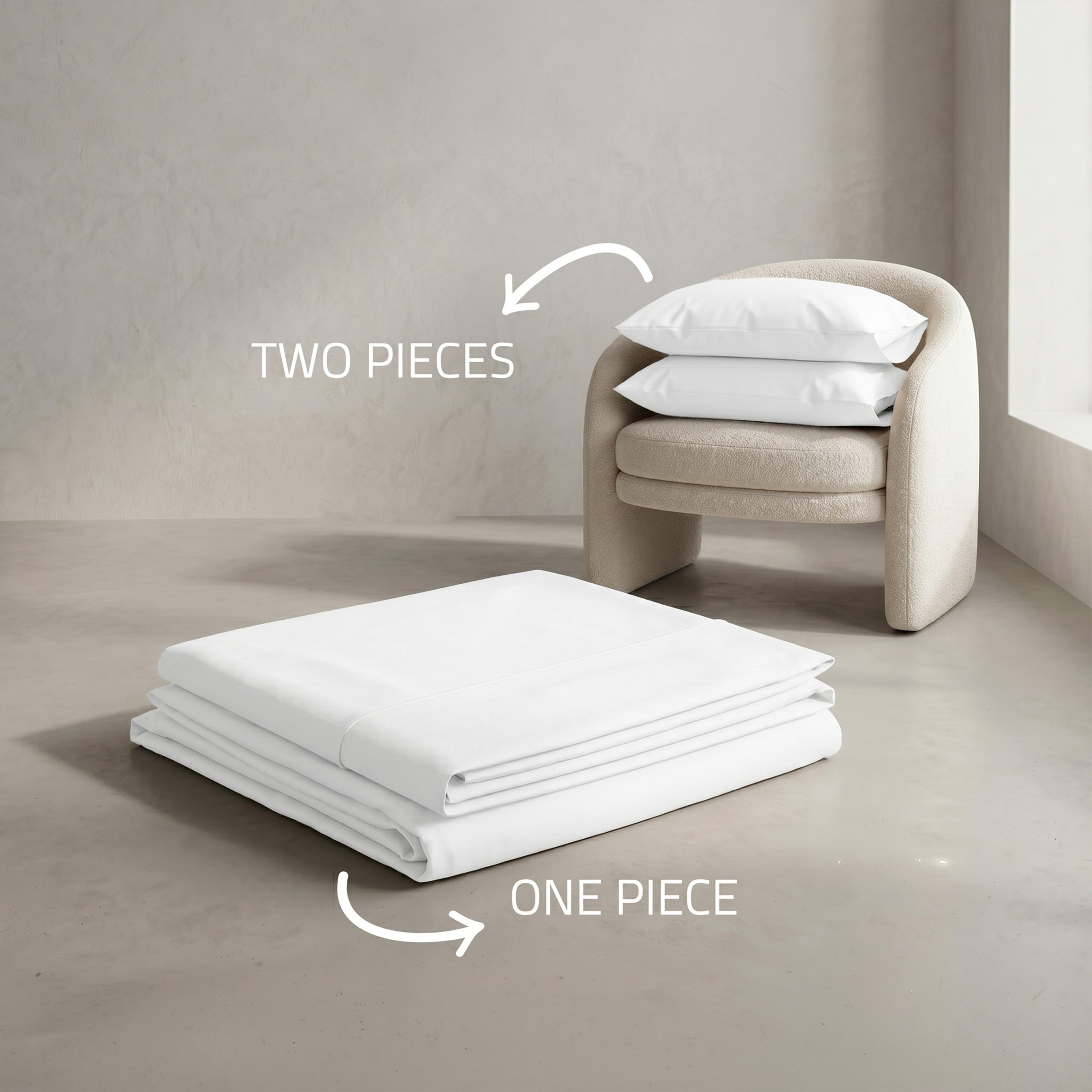 Hotel section 600 TC plain Flat Sheet Set 3 240*270 W 2 P/Case 50*70