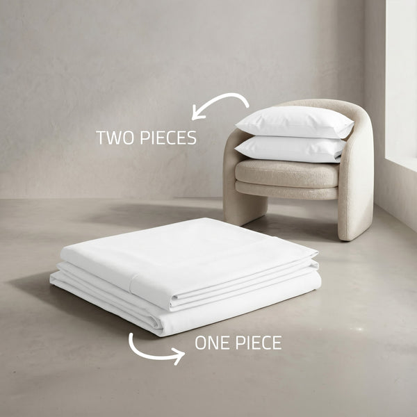 Hotel section 600 TC plain Flat Sheet Set 3 240*270 W 2 P/Case 50*70