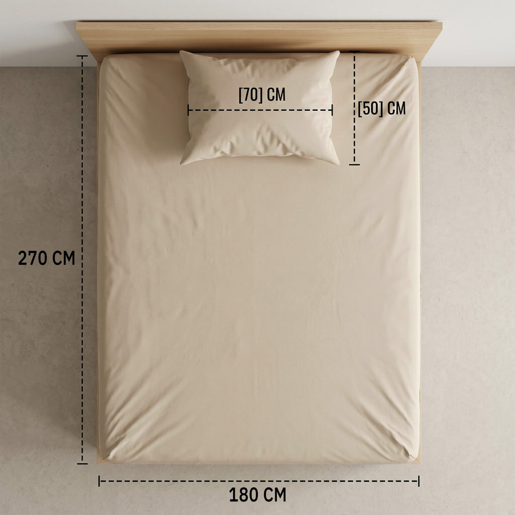Prime Collection 300 TC Flat Sheet Set 2 180*270 W 1 P/Case 50*70