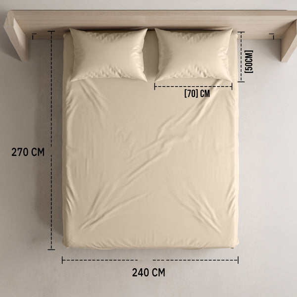 Prime Collection 300 TC Flat Sheet Set 3 240*270 W 2 P/Case 50*70