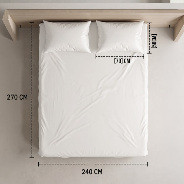 Prime Collection 300 TC Flat Sheet Set 3 240*270 W 2 P/Case 50*70