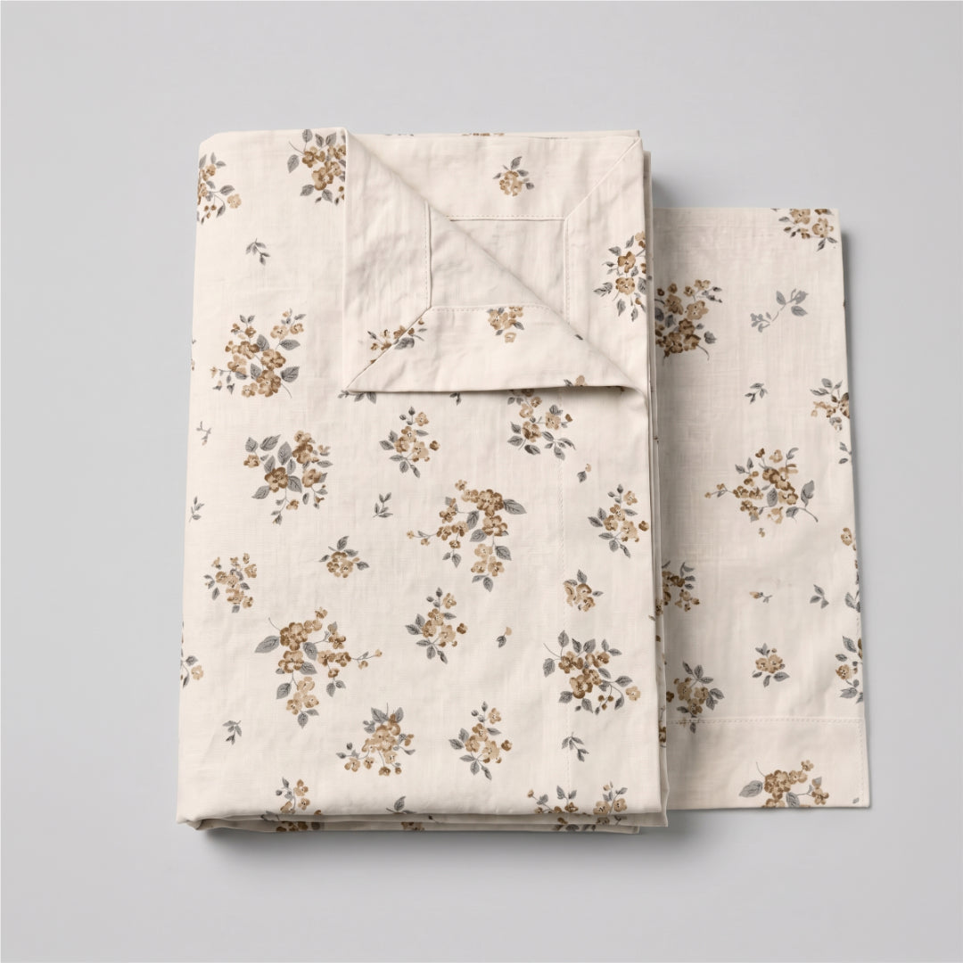 King Flat Sheet Set 3 PCS. 240x260CM.+2 Pillow Cases -1001