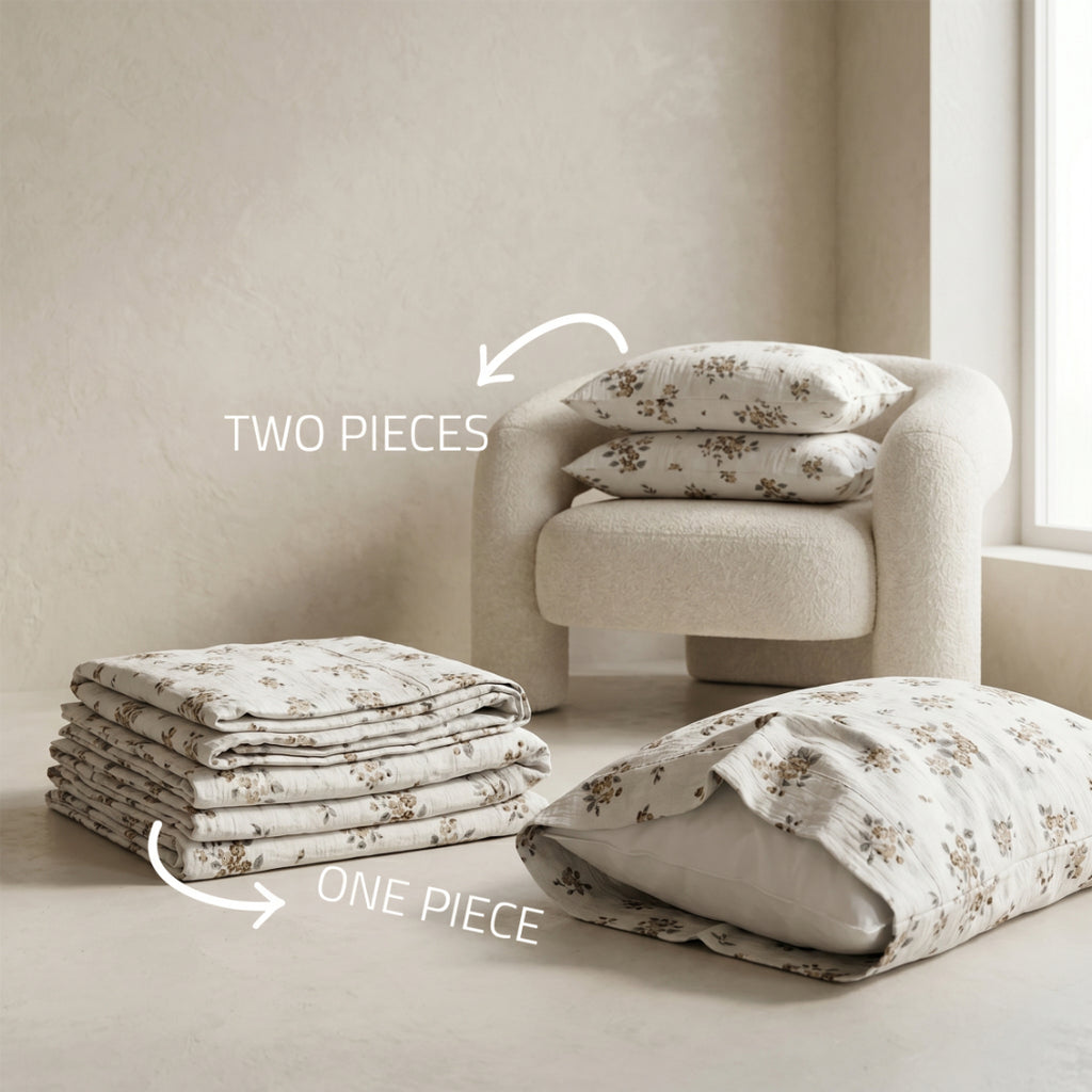 King Flat Sheet Set 3 PCS. 240x260CM.+2 Pillow Cases -1001