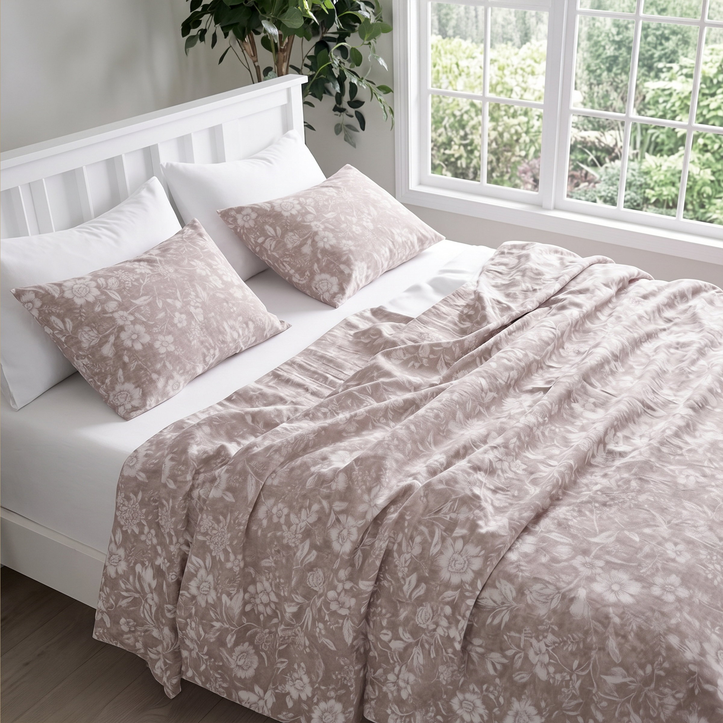 Single Flat Sheet Set 3 PCS. 180x240CM.+2 Pillow Cases -1003
