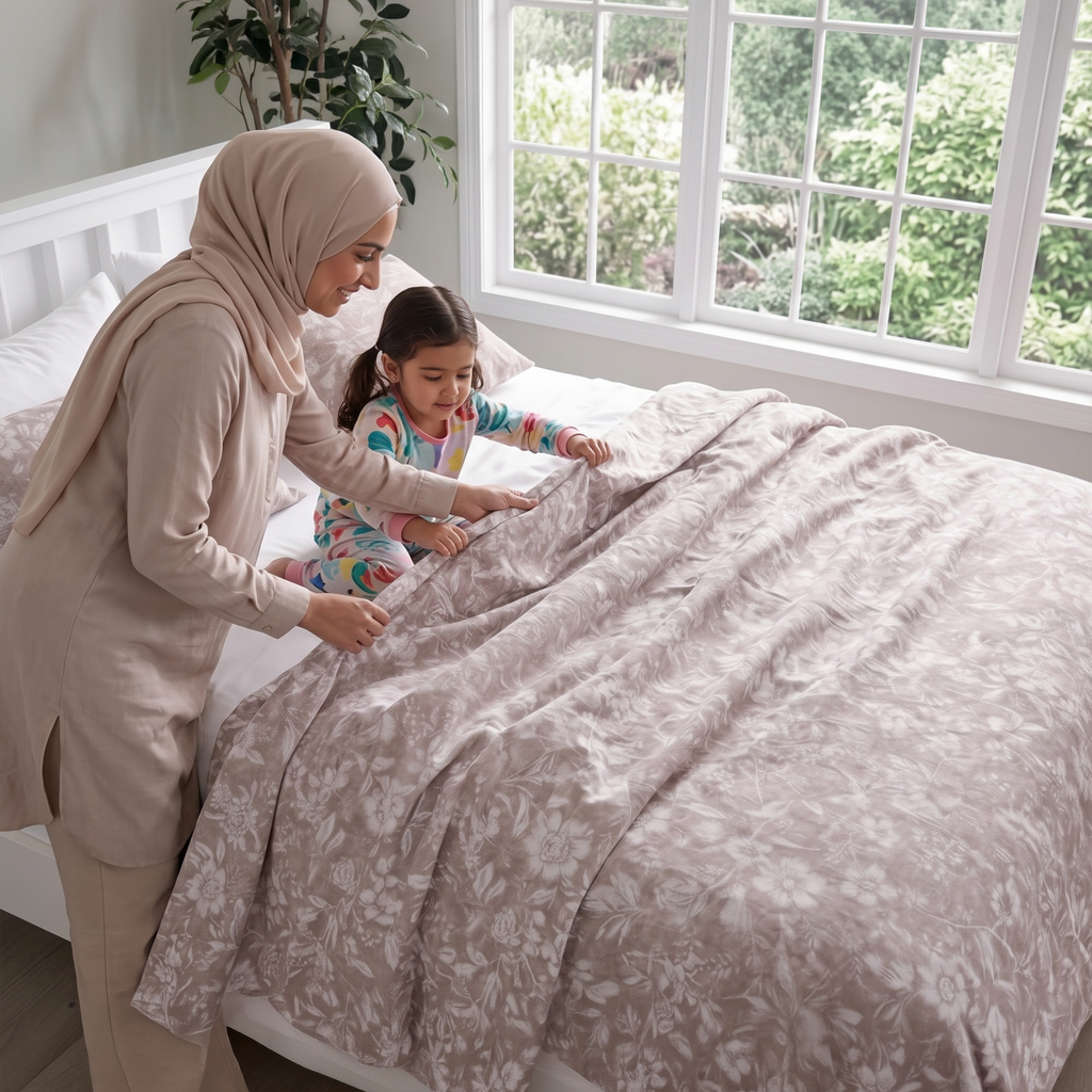 Single Flat Sheet Set 3 PCS. 180x240CM.+2 Pillow Cases -1003