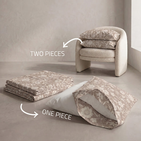 King Flat Sheet Set 3 PCS. 240x260CM.+2 Pillow Cases -1003