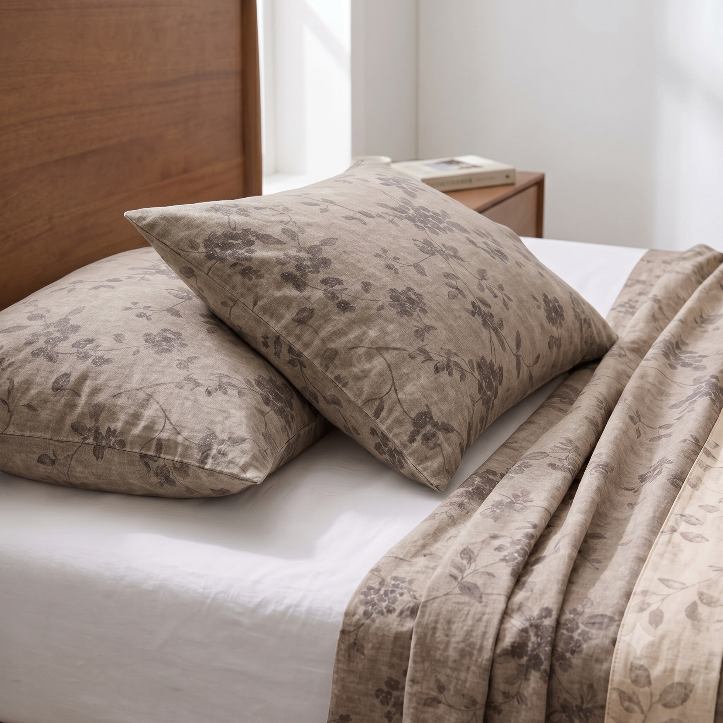 Single Flat Sheet Set 3 PCS. 180x240CM.+2 Pillow Cases -1007