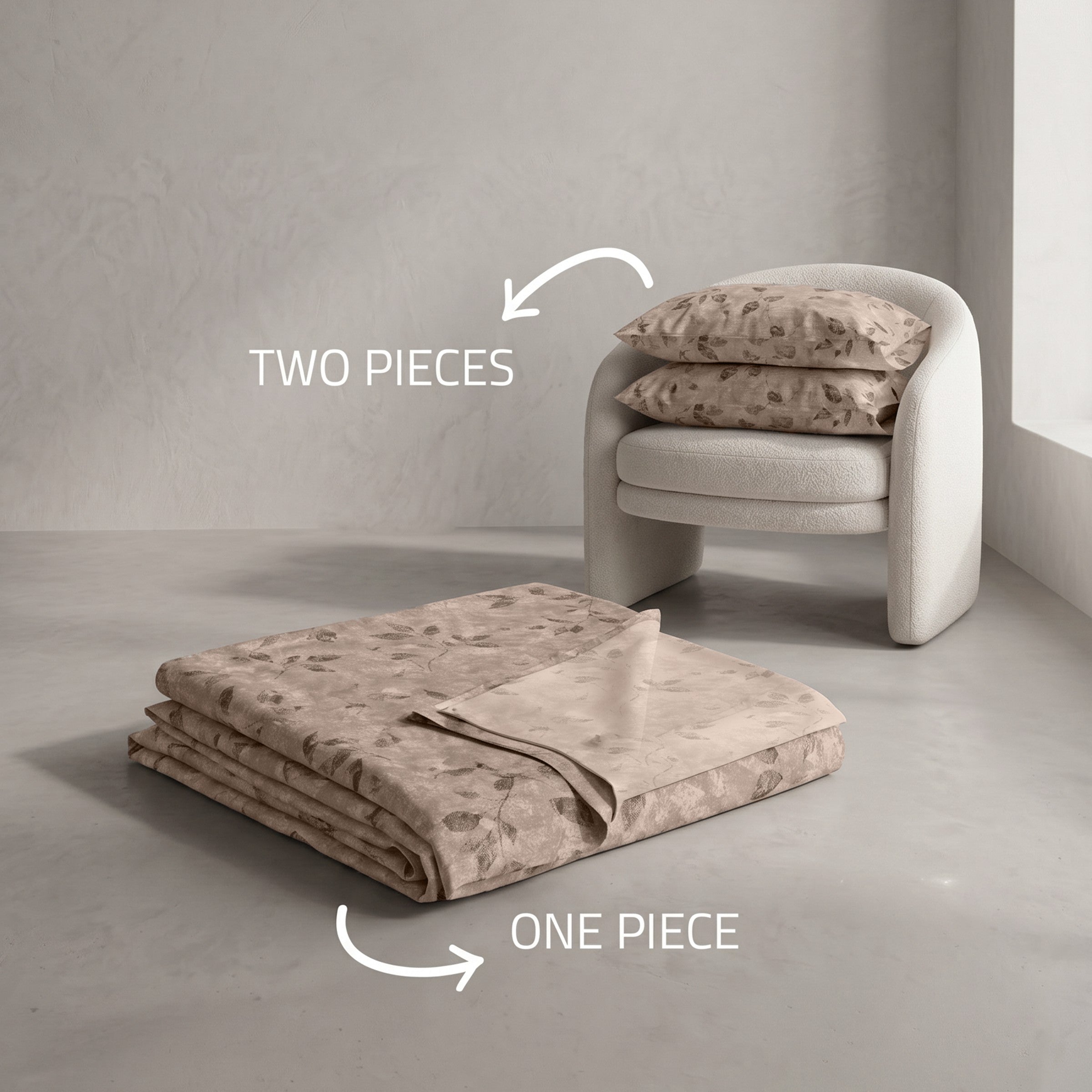 Single Flat Sheet Set 3 PCS. 180x240CM.+2 Pillow Cases -1007