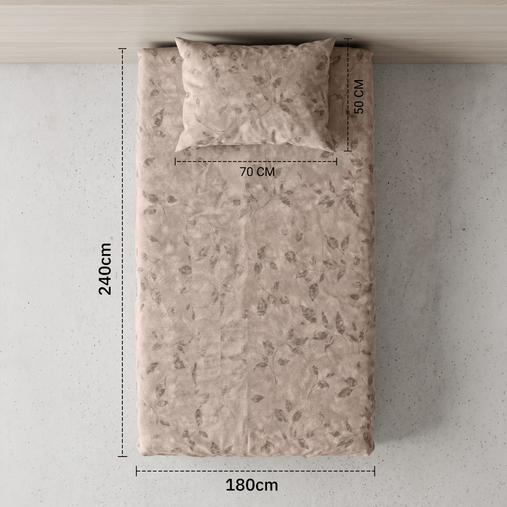 Single Flat Sheet Set 3 PCS. 180x240CM.+2 Pillow Cases -1007