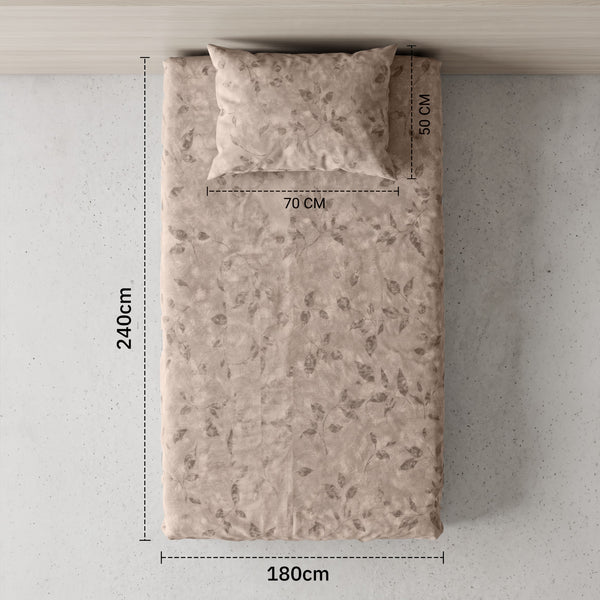 Single Flat Sheet Set 3 PCS. 180x240CM.+2 Pillow Cases -1007