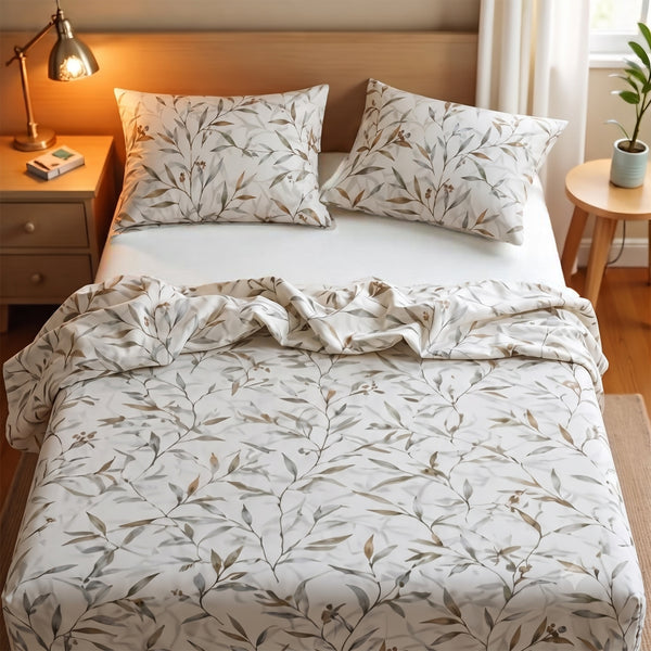 King Flat Sheet Set 3 PCS. 240x260CM.+2 Pillow Cases TL-003-1225