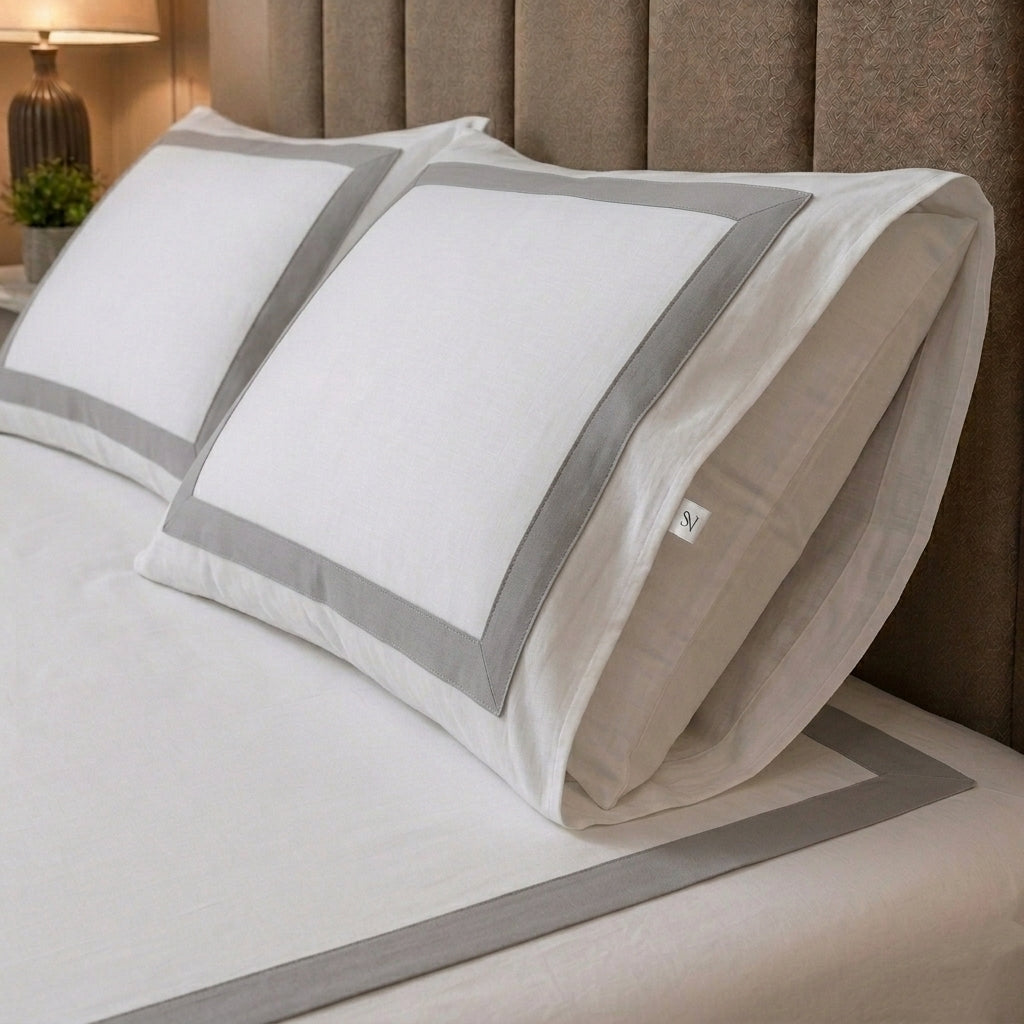 Decorative section plain Flat Sheet Set 3 260*270 W 2 P/Case 50*70  white-S-STH