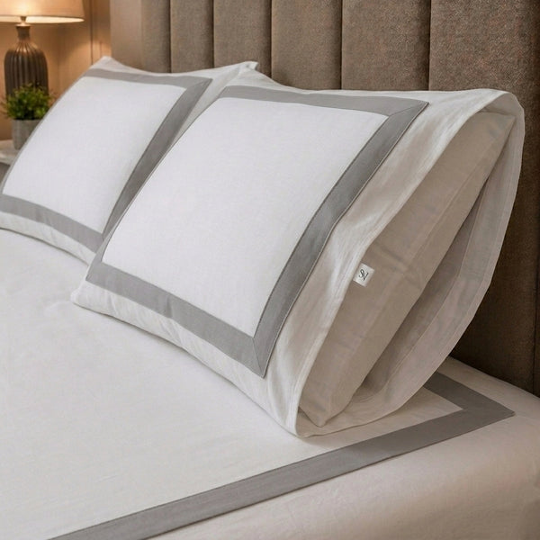 Decorative section plain Flat Sheet Set 3 260*270 W 2 P/Case 50*70  white-S-STH