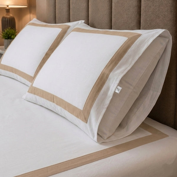 Decorative section plain Flat Sheet Set 3 260*270 W 2 P/Case 50*70  white-G-STH