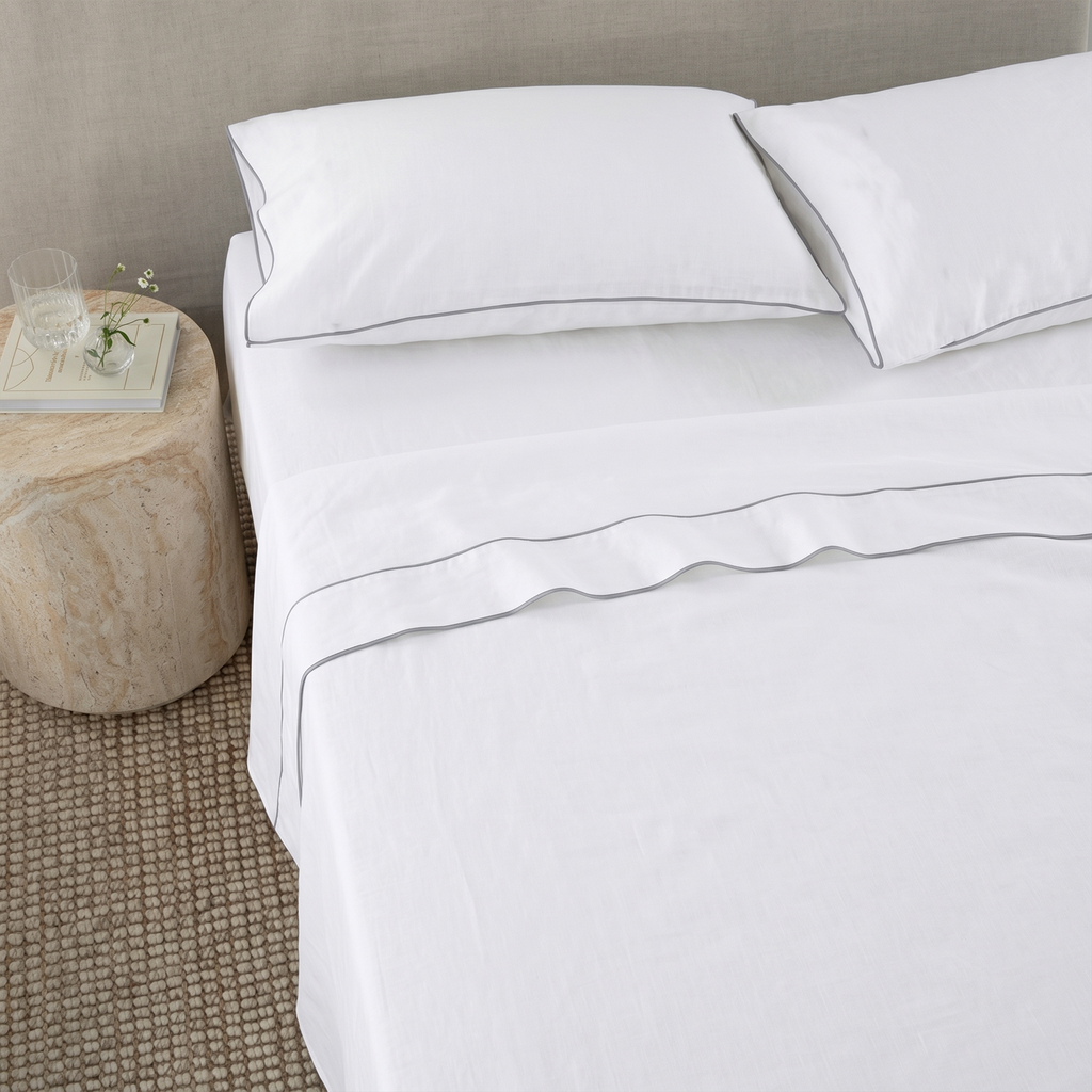 Piping section plain Flat Sheet Set 3 260*270 W 2 P/Case 50*70 white-S-PIP