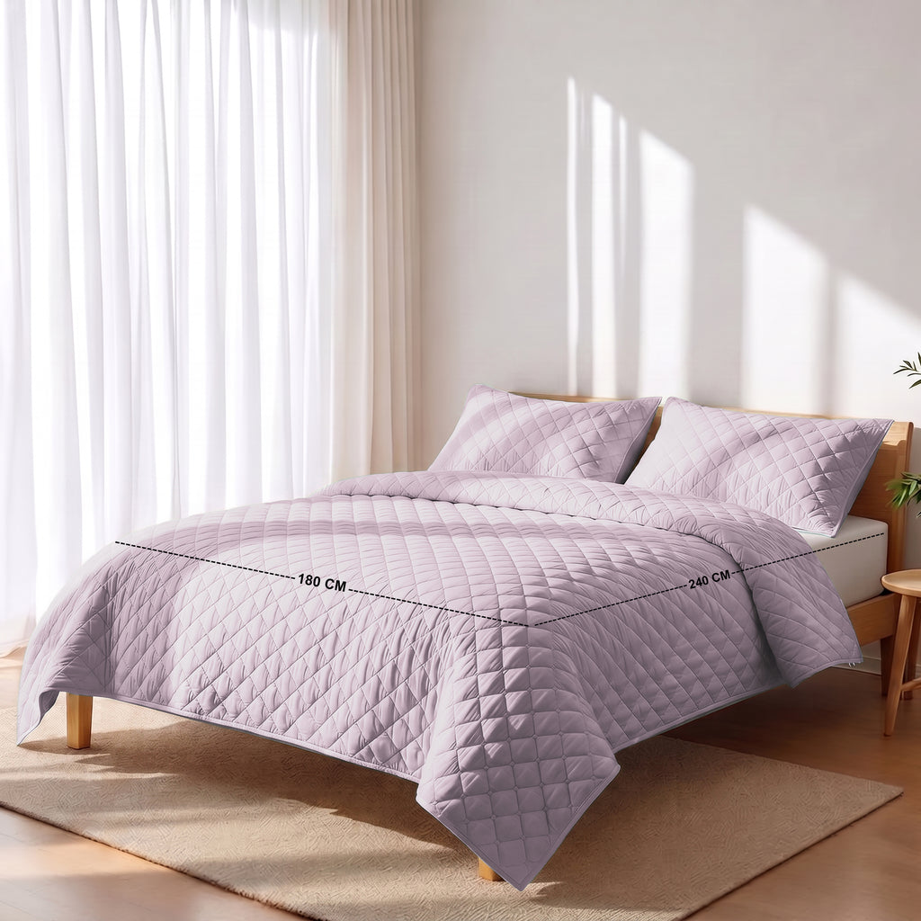 Tencel Single Quilted Set 3 PCS. 180x240CM.+2 Pillow Cases