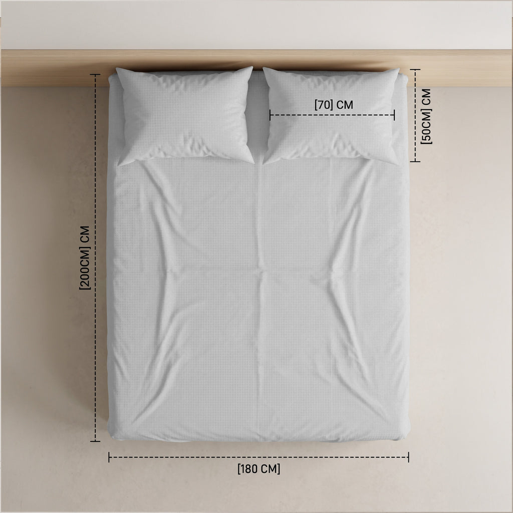 Embossed Fitted Sheet Set 3 180*200+35 W 2 P/Case 50*70