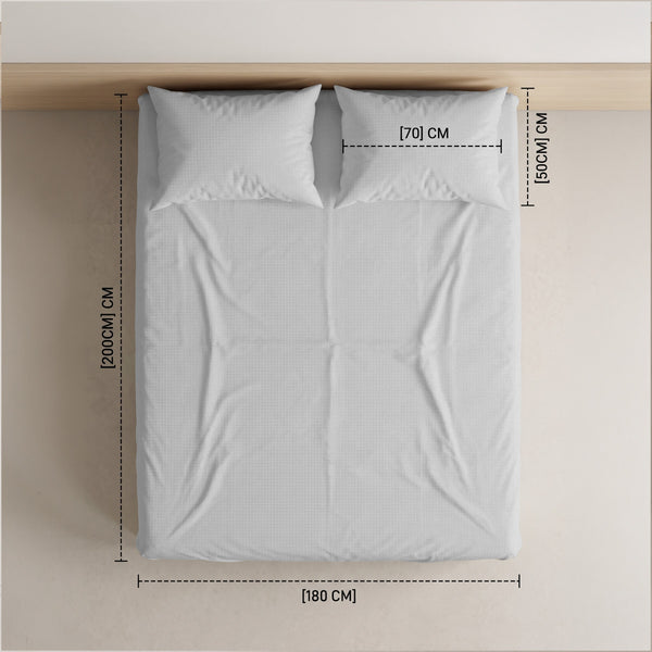 Embossed Fitted Sheet Set 3 180*200+35 W 2 P/Case 50*70