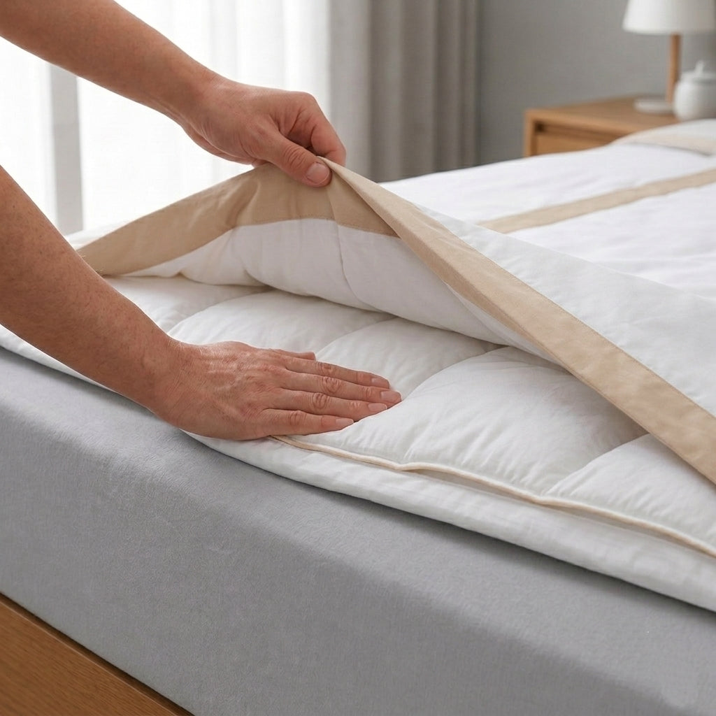 Decorative section plain Duvet Cover Set 3 260*240 W 2 P/Case 50*70  white-G-STH
