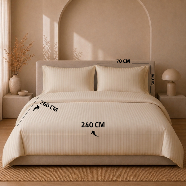 King Bed Cover Set 4 PCS.  1 Duvet Cover 240x260CM+Flab +1 Fitted sheet 180x200+30 cm + 2 oxford pillow case 50x70
